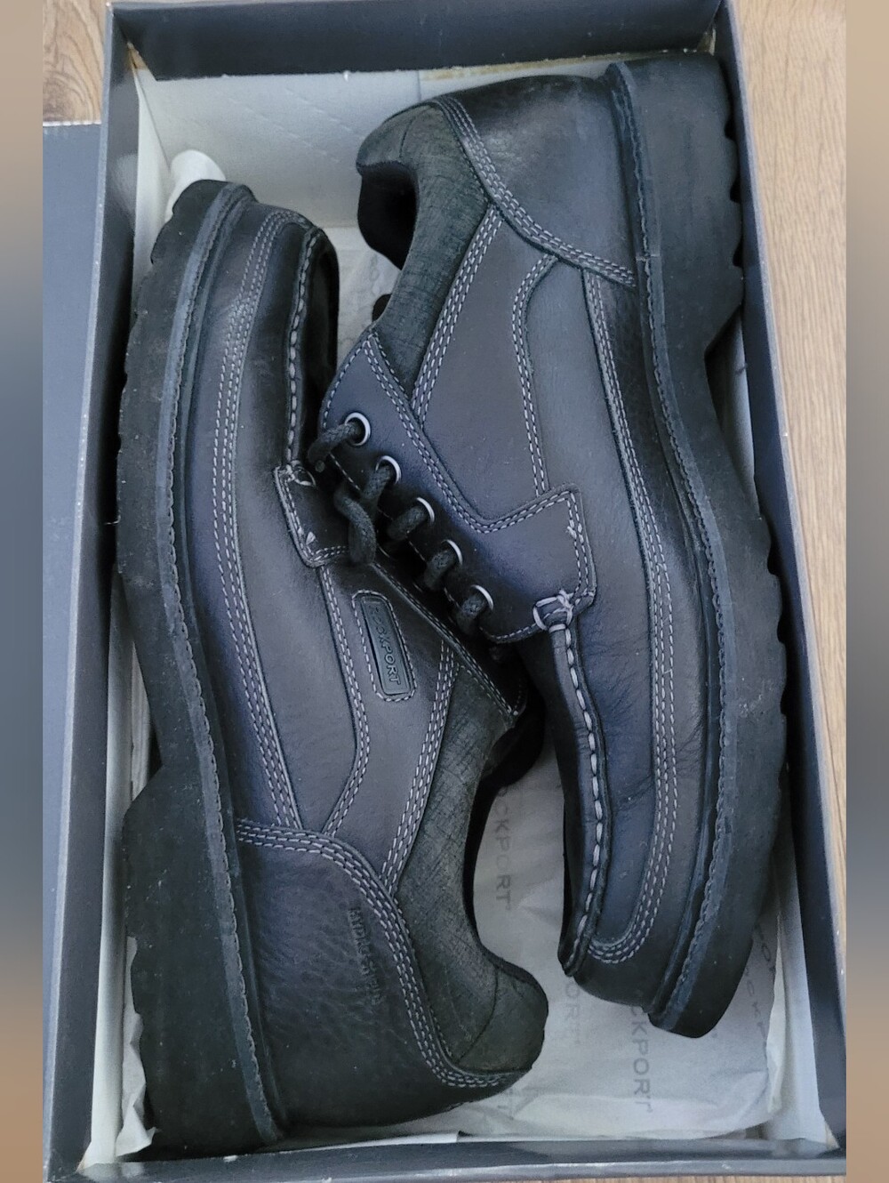 Rockport Black Men's Lace-Up Casual Oxfords